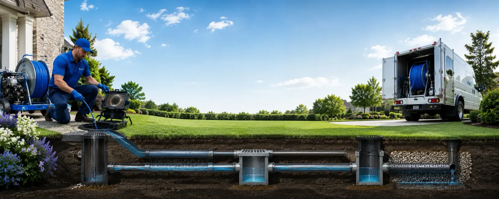 Outdoor drain cleaning information for Edinburg, IL